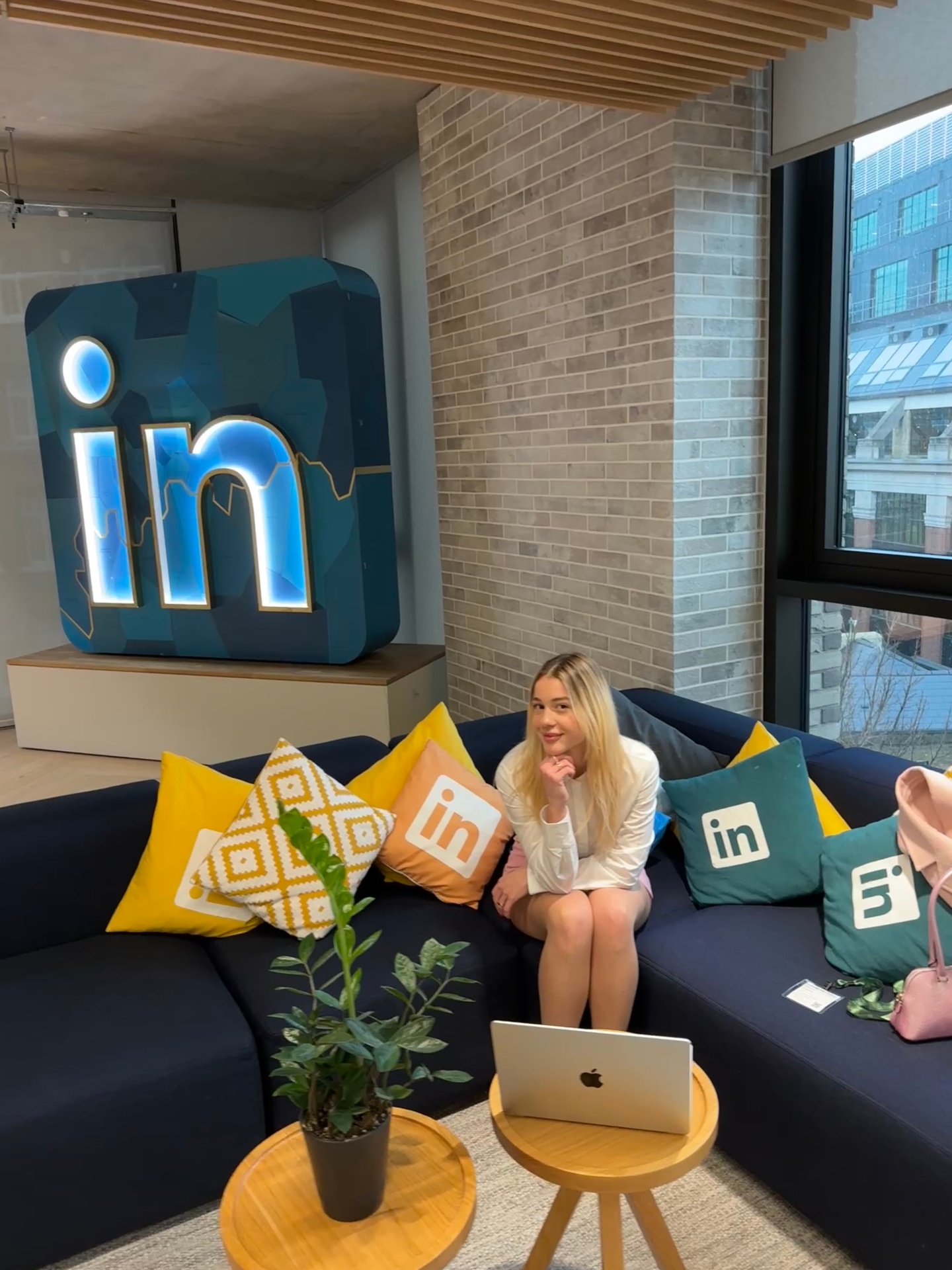 Mariam Gogidze at the LinkedIn office in London